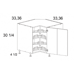 US Cabinet Depot LSB Base Easy Reach with Lazy Susan Tray, Altaeuro