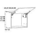  WFD3315-BLUM-VSG 13.5" Deep Blum Aventos Flip Up Door Wall Cabinets, Altaeuro