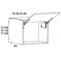  WFD361224-BLUM-PGW 24" Deep Blum Aventos Flip Up Door Wall Cabinets, Altaeuro