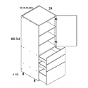  T3DB1572-VPB Altamax Tall One Door Three Drawer Utility Cabinets, Altaeuro