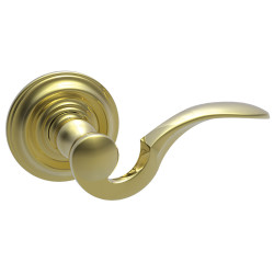 Von Morris 98824/51262 Wave Lever With Large Colonial Rose, Entry Mortise