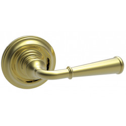 Von Morris 98821/51262 Small Turned Lever With Large Colonial Rose, Entry Mortise