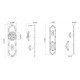 Von Morris 9140 Small Ribbon & Reed Escutcheon Sets With Small R&R Knob, Entry Mortise