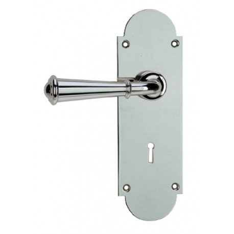 Von Morris 9111 Small Newtown Escutcheon Sets With Small Turned Lever, Entry Mortise