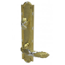Von Morris 8142 Small Ribbon & Reed Escutcheon Sets With Small R&R Lever, Tubular Latch Sets