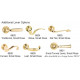 Von Morris 8121 Small Abington Escutcheon Sets With Small Turned Lever, IML Mortise Sets