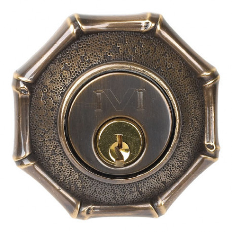 Von Morris 18855 Bamboo Deadbolt Cylinder Rose