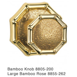 Von Morris 052521 Bamboo Knob With Large Bamboo Rose, Tubular Latch Sets
