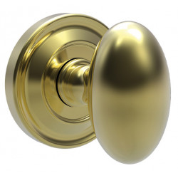 Von Morris 01202 Large Oval Knob With Large Traditional Rose, Tubular Latch Sets
