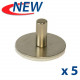 Magnet Source 070 Steel with Adhesive, 0.75" Dia. x 0.02"' Thick and N35 Disc Magnets