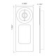 Von Morris 832 Modern Rectangular Pocket Door Plate