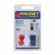 Magnet Source 07507 Neodymium Push Pin Magnets, Red Circles, Blue Squares, White Triangles (6 pcs.)