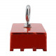 Magnet Source 07 Heavy Duty Ceramic Retreiving Magnet Pull, Red Includes Eyebolt and Nut (1 Pc)