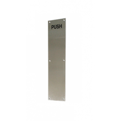 Cal-Royal PUSH Stainless Steel Push Plate With 3/4" "Push" Engraved In Black Color