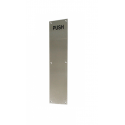Cal Royal PUSH004 US32D Stainless Steel Push Plate With 3/4" "Push" Engraved In Black Color