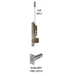 Cal-Royal AUXSLAFLM3 Metal Door Self-Latching Flush Bolt W/ Auxiliary Fire Latch
