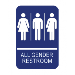 Cal-Royal AGR-71 All Gender W/ Men, Women, And Transgender Logo, W/ Braille, Pictogram