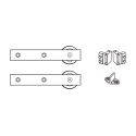 Cal-Royal BDH Sliding Door Set Less Track, Includes-2 Rollers, 2 Stoppers, 2 Anti-Jump Discs, 1 Floor Guide & Complete Mounting Screws