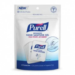GOJO PURELL 9630-15-24CT SINGLES Advanced Hand Sanitizer Single-Use Packets - 24 Count