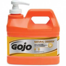 GOJO Natural Orange Hand Cleaner / Lotion, 1/2 Gallon Pump Bottle