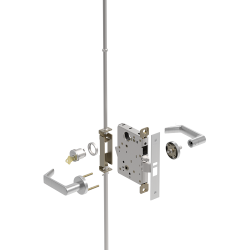 Schlage LM9300 Multi-Point Lock W/ Standard Knob & Lever, Non-Keyed