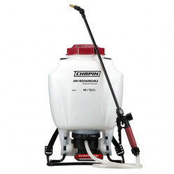 Chapin 63924 4-Gallon 24V Rechargeable Battery Powered Backpack Sprayer for Fertilizers, Herbicides and Pesticides