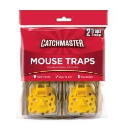Catchmaster 602RE-18 Mouse Snap Trap With Expanded Trigger, 2 Pack