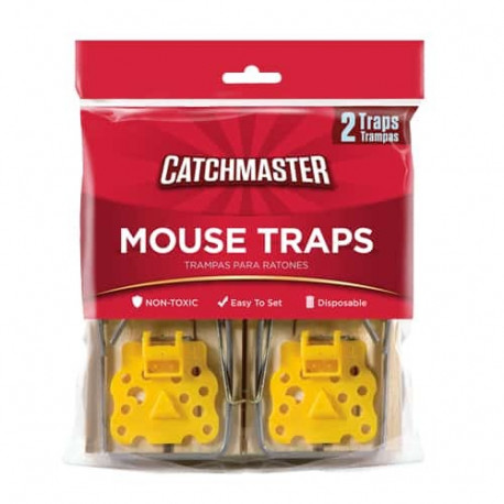 Catchmaster 602RE-18 Mouse Snap Trap With Expanded Trigger, 2 Pack