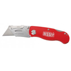 Bessey D-BKAH Knife, Folding, Locking Utility Knife- Aluminum Handle