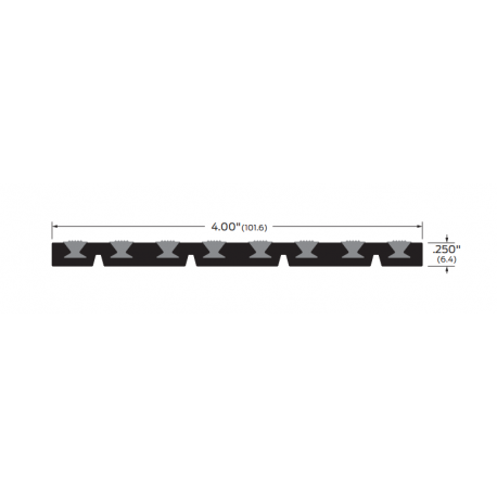 ZERO 3674A/BK/D/G 4"(101.6) Traction Tread Plate / Rubber insert - Threshold