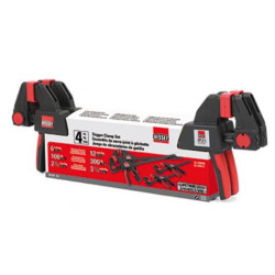 Bessey RES4PK Set, Trigger & Spring Clamps (2 x 6 IN 100lb, 2 x 12 IN 100lb)