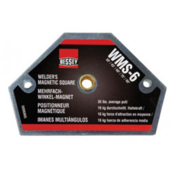Bessey WMS-6 Magnet, Magnetic Square, 30/45/60/75/90 Degree Angles, 52 lbs Pull
