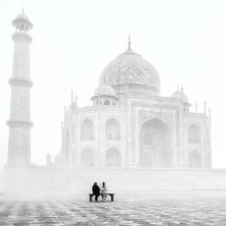 Bain Signature Taj Mahal Printed Canvas Art
