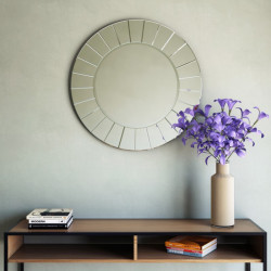 Bain Signature Burnaby Round Mirror with all Glass Frame