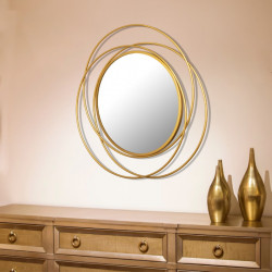 Bain Signature Olympia Mirror With Gold Decorative Round Frame