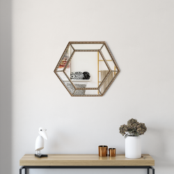 Bain Signature Syla Hexagonal Beaded Decorative Mirror