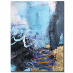 Bain Signature Omili Hand Painted Canvas with Gold Foil