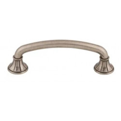 Top Knob M1936 Edwardian Lund Pull, 3" Center to Center Length, Polished Nickel