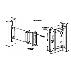 Baldwin Estate 6897 Rabbeted Door Strike