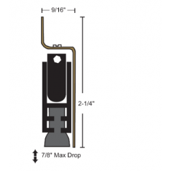 NGP 221SBR Architectural Bronze Automatic Door Bottom w/ Silicone Seal