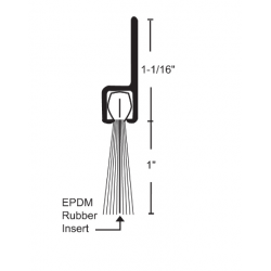 NGP D698 Nylon Brush Sweeps w/ EPDM Rubber Insert