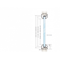 NGP L-CVFM-316SS-SP Stainless Steel Lite Kit For Variable Door & Glass Thickness