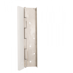 NGP SS306 Stainless Steel Continuous Hinge Half Mortise w/ Half Wrap Edge Guard, for 1-3/4" Doors