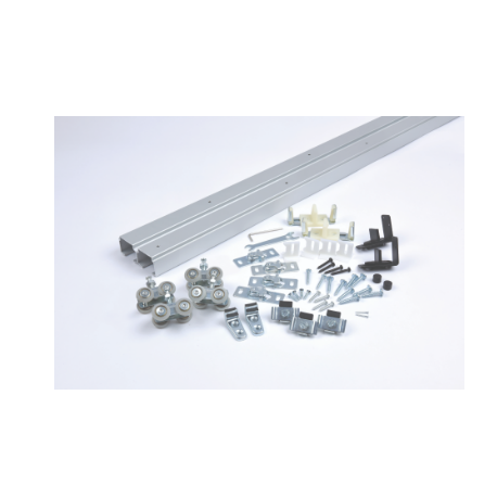 NGP SLAL-250-BP-2D Aluminum By-Pass, Top Mount Track System