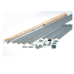 NGP SLAL-250-PDKT-6M-48 Aluminum Sliding Door Hardware- Pocket Door Frame Kit