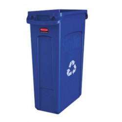 Rubbermaid Commercial Products FG354007 Slim Jim Vented Recycling, 23 GAL