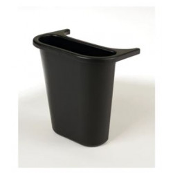 Rubbermaid Commercial Products FG295073BLA Side Bin Recycling Fits Wastebasket Large 5QT, Black