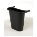Rubbermaid Commercial Products FG295073BLA Side Bin Recycling Fit Wastebasket Large 5QT, Black