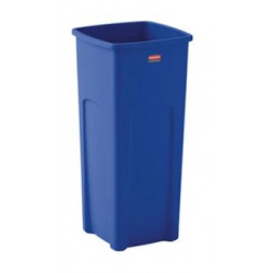 Rubbermaid Commercial Products FG356973BLUE Untouchable Recycling Square Container, 23 GAL, Blue