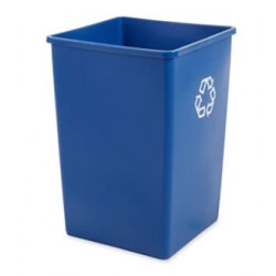 Rubbermaid Commercial Products FG395 Untouchable Recycling Square Container, Blue